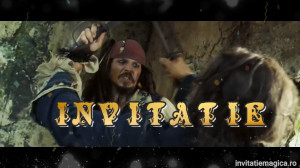Invitatie Video tematica Pirati din Caraibe cod PIR02