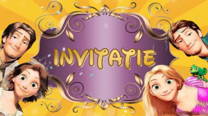 Invitatie Video tematica Printesa Rapunzel cod RAP03