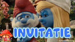 Invitatie Video tematica Strumfii cod STR01