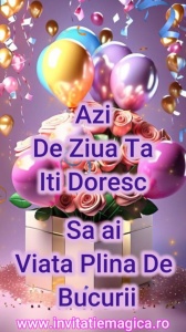 Felicitare Video cu tematica pentru FETE cod FELF06