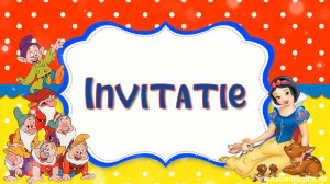 Invitatie Alba ca Zapada si cei sapte pitici cod AZ02