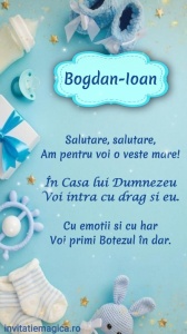 Invitatie Video Botez tematica pentru Baieti cod BTP71