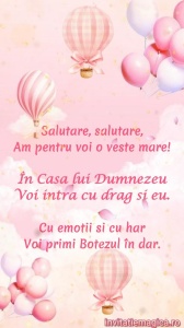 Invitatie Video Botez tematica pentru Fete cod BTP11