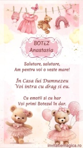 Invitatie Video Botez tematica pentru Fete cod BTP41