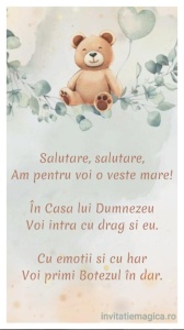 Invitatie Video Botez tematica Unisex cod BTP01