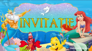 Invitatie Video Mica Sirena Ariel cod MS02
