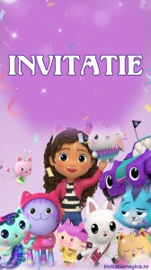 Invitatie video personalizata cu tematica Gabby’s Dollhouse cod GDH13