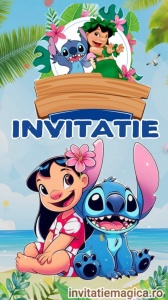 Invitatie video personalizata cu tematica Lilo si Stitch cod STI08