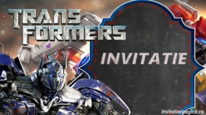 Invitatie video personalizata cu tematica Transformers, roboti cod TRA01