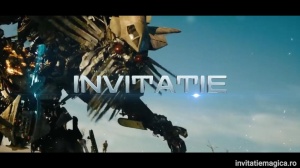 Invitatie video personalizata cu tematica Transformers, roboti cod TRA11