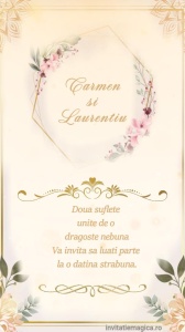 Invitatie video personalizata pentru Nunta cod NUN23