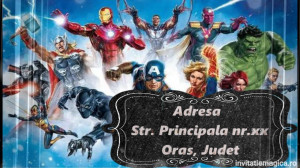 Invitatie Video tematica Eroii Avengers Marvel cod AVE02 - Img 4
