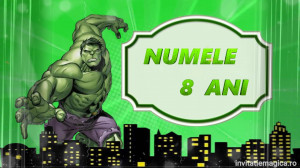 Invitatie Video tematica Hulk cod hulk01 - Img 2