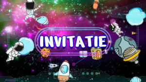 Astronaut Video Invitation, Space Planets code AS02