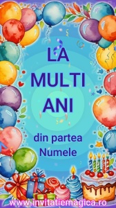 Felicitare Video cu tematica Baloane BALM01
