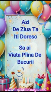 Felicitare Video cu tematica Baloane BALM10