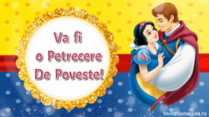 Invitatie Alba ca Zapada si cei sapte pitici cod AZ03 - Img 3