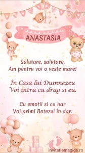 Invitatie Video Botez tematica pentru Fete cod BTP22