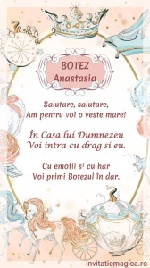 Invitatie Video Botez tematica pentru Fete cod BTP42