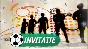 Invitatie video cu tematica fotbal FB02 pentru baieti