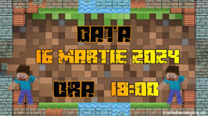 Invitatie video cu tematica Minecreaft cod MC01 - Img 5