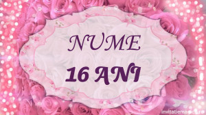 Invitatie video fete adolescente sau femei cu tematica flori trandafiri B24 - Img 2