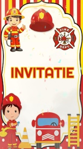 Invitatie video personalizata cu tematica POMPIERI cod POMP05
