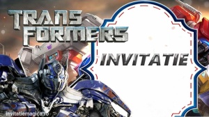 Invitatie video personalizata cu tematica Transformers, roboti cod TRA02