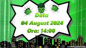 Invitatie Video tematica Hulk cod hulk01 - Img 3