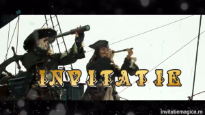 Invitatie Video tematica Pirati din Caraibe cod PIR01