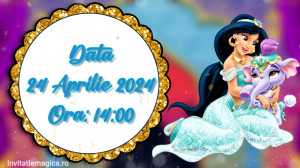 Invitatie Video tematica Printesa Jasmine cod JAS01 - Img 3