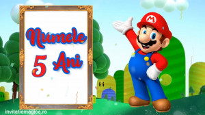 Invitatie Video tematica Super Mario cod SM01
