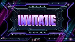 Video party invitation with Gaming theme code GM02