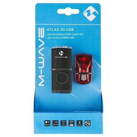 Set lumini cu acumulator M-Wave, Atlas 20 USB - Img 2