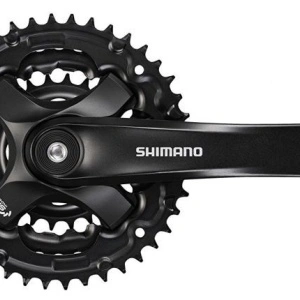 Angrenaj pedalier Shimano FC-TY501, 42/34/24T negru 170 mm 7/8V