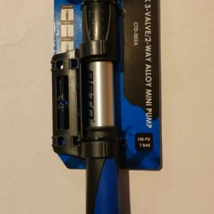 Pompa mini Beto cap dublu T, 100 PSI, aluminiu