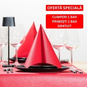 BAX Πετσέτες τραπεζιού γιορτινές Linclass - Shine metallic red (λαμπερό κόκκινο) / 40 x 40 εκ / 600 τεμ