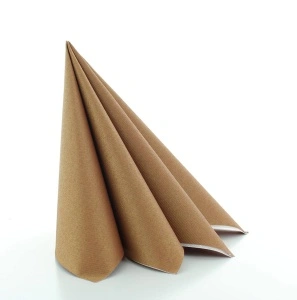 Εορταστικές χαρτοπετσέτες Linclass - Bronze / 40 x 40 cm / 50 τεμάχια - Img 2