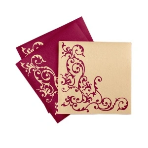 Εορταστικές χαρτοπετσέτες Linclass - Pomp (Bordeaux-Cream) / 40 x 40 cm / 50 τεμάχια - Img 3
