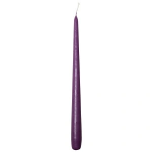 Κηροπήγιο κωνικό, aubergine - σκούρο μοβ, Ø 2,2 εκ. x ύψος 28 εκ., διάρκεια καύσης 10 ώρες
