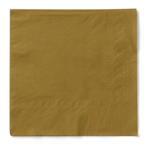 Χαρτοπετσέτες 3 στρώσεων, Tissue - Gold / 33 x 33 cm / 50 τεμάχια
