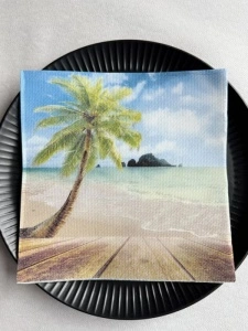 Γιορτινές χαρτοπετσέτες Softpoint – Beach Relax / 40 x 40 εκ. / 50 τεμάχια