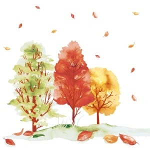 Γιορτινές πετσέτες τραπεζιού Linclass - Autumn Forest (φθινοπωρινό μοτίβο) / 40 x 40 εκ / 50 τεμ.