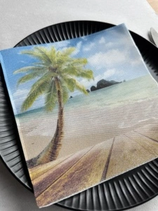 Γιορτινές χαρτοπετσέτες Softpoint – Beach Relax / 40 x 40 εκ. / 50 τεμάχια - Img 2