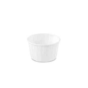 Λευκά χάρτινα ποτήρια (FSC®), στρογγυλά, 120 ml, ø70 x h43mm, 100 τεμάχια