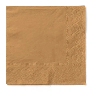 Χαρτοπετσέτες 3 φύλλων - Sand (Cappuccino), 33 x 33 cm, 100 τεμάχια - Img 2