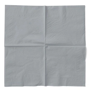 Χαρτοπετσέτες 3 φύλλων, Ασημί / 40 x 40 cm / 100 τεμάχια - Img 3
