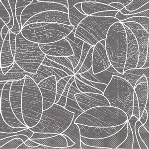 Χαρτοπετσέτες 3 φύλλων, Ιστός - Hugo (γκρι) / 40 x 40 cm / 100 τεμάχια