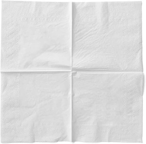 Χαρτοπετσέτες, 3 φύλλων, Λευκό / 20 x 20 cm / 300 τεμάχια - Img 2