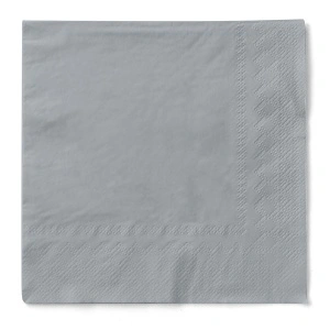 Χαρτοπετσέτες 3 φύλλων, Ασημί / 33 x 33 cm / 100 τεμάχια